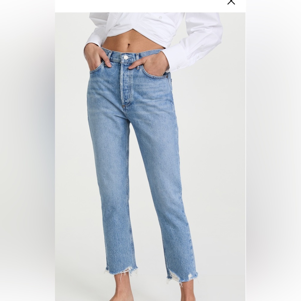 AGolde Riley straight crop jeans size 26